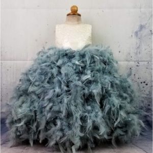 Girls CoutureDeLaFemme Feather bottom dress